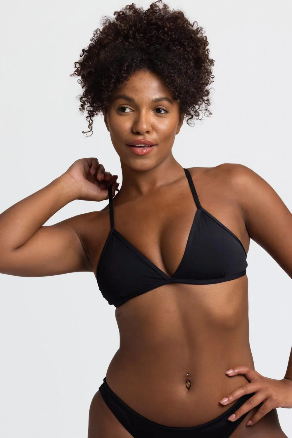 Triangle Bikini Top - Black - Image 3